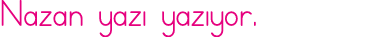 Nazan yazı yazıyor 