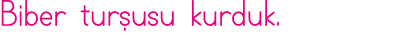 Biber turşusu kurduk 