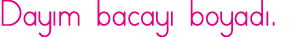 Dayım bacayı boyadı 