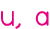 u, a