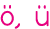 ö, ü