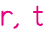 r, t