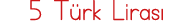 5 Türk Lirası