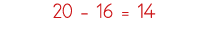 20 - 16   14