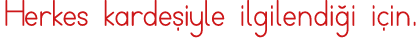 Herkes kardeşiyle ilgilendiği için 