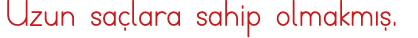 Uzun saçlara sahip olmakmış 